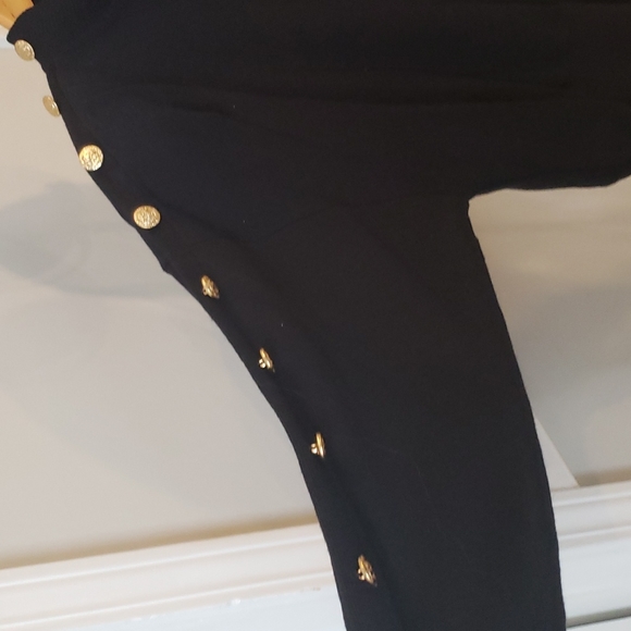 Vintage Outlander black sweater gold buttons, great condition, sz M - Picture 3 of 11